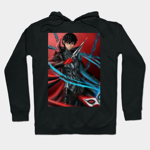 Muscle Amamiya Ren (JOKER) Hoodie by gagimas